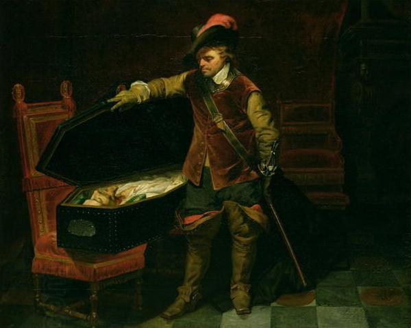 Paul Delaroche Cromwell and the corpse of Charles I oil painting picture